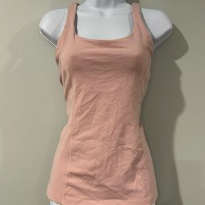 Pink lululemon tank with built in shelf bra size 8